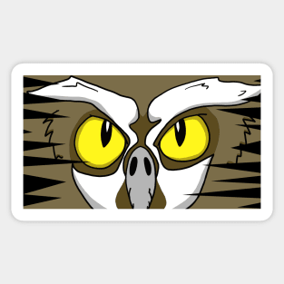 Cunning Owl Eyes Sticker